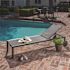 Cape Soleil Santorini Aluminum Sling Chaise Lounge Chair With Wheels