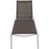 Cape Soleil Santorini Aluminum Sling Chaise Lounge Chair With Wheels Gray Sling