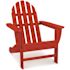 Cape Soleil Verde Modern Adirondack Chair In Sunset Red