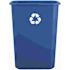 Suncast Commercial 10 Gal Desk-Side Resin Recycling Logo Trash Can Case Of 12