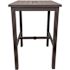 Grosfillex 42x28 Sigma Bar Height Table, 100% Aluminum, Black