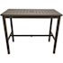 Grosfillex 51x28 Sigma Bar Height Table, 100% Aluminum, Black