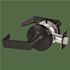 Schlage Grade 2 Passage Lock With Select Vandlgard, Rhodes Lever, Matte Black