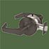 Schlage Grade 2 Passage Lock With Select Vandlgard, Saturn Lever, Matte Black