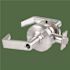 Schlage Grade 1 Entrance Lock, Rhodes Lever, Less Cylinder, Satin Chrome