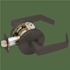 Falcon Grade 2 Passage Cylindrical Lock, Non-Keyed, Dane Lever, Flat Black