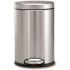 Simplehuman Simplehuman 1.3 Gallon/4.5 Liter Round Step Trash Can Stainless Steel