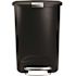 Simplehuman Simplehuman Semi-Round 13.2 Gallon/50 Liter Black Plastic Trash Can With Lid