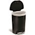 Simplehuman Simplehuman Semi-Round 13.2 Gallon/50 Liter Black Plastic Trash Can With Lid