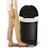 Simplehuman Simplehuman Semi-Round 13.2 Gallon/50 Liter Black Plastic Trash Can With Lid