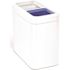 Simplehuman Simplehuman 5.3 Gallon/20 Liter Dual Compartment Slim Open Can White Steel