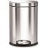 Simplehuman Simplehuman Mini Round 1.2 Gallon/4.5 Liter Polished Stainless Steel Trash Can