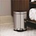 Simplehuman Simplehuman Mini Round 1.2 Gallon/4.5 Liter Polished Stainless Steel Trash Can