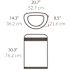 Simplehuman Simplehuman 21.1 Gallon/80 Liter Semi-Round Heavy-Gauge Brushed Stainless Steel