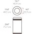 Simplehuman Simplehuman 30.4 Gallon/115 Liter Bullet Open Top Trash Can With Lid