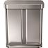 Simplehuman Simplehuman 15.3 Gallon/58 Liter Rectangular Recycler -Brushed Stainless Steel