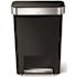 Simplehuman Simplehuman Rectangular Step Trash Can 45l/12gal Black Plastic