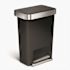 Simplehuman Simplehuman Rectangular Step Trash Can 45l/12gal Black Plastic