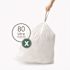 Simplehuman X 21 Gal. Trash Bag, 10.2 In. X 12.6 In. 34 Mic, (White) (200-Case)