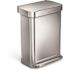 Simplehuman Simplehuman 14.5 Gallon/55 Liter Rectangular Step Can Nano Silver
