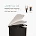 Simplehuman Simplehuman 40 Liter / 10.6 Gallon Slim Plastic Kitchen Step Trash Can Grey