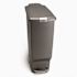 Simplehuman Simplehuman 40 Liter / 10.6 Gallon Slim Plastic Kitchen Step Trash Can Grey