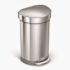 Simplehuman Simplehuman Semiround Hands Free Step Can 45l/12 Gal Brushed Stainless Steel