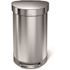 Simplehuman Simplehuman Semiround Hands Free Step Can 45l/12 Gal Brushed Stainless Steel