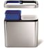 Simplehuman Simplehuman 5.3 Gallon/20 Liter Dual Compartment Open Top Recycling Trash Can