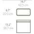Simplehuman Simplehuman 6.6 Gallon/25 Liter Slim Open Can White Steel