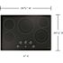 Ge GE 30" Built-In Knob Control Electric Cooktop Jep5030dtbb