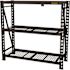 Dewalt 4-Foot Tall Black Frame 3 Shelf Steel Wire Deck Industrial Storage Rack