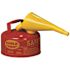 Eagle Type I Steel Safety Can For Flammables 1 Gal.Â w/funnel Flame Arrester Red