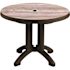 Grosfillex Aquaba 38 Resin Round Table, Ranch/bronze