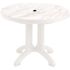 Grosfillex Aquaba 38 Resin Round Table, White Marble/white