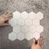 Dip Design Is Personal Hex Tile, Light Marble, 12" X 12", Case Of 10