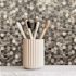 Dip Design Is Personal Hex Tile, Mini Pewter, 12" X 12", Case Of 10