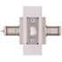 Shield Security Bed/Bath Privacy Door Lever With Square Rose, Satin Nickel