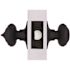 Shield Security Fancy Mushroom Privacy Knob,  Bed/Bath, Matte Black