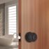 Shield Security Fancy Mushroom Privacy Knob,  Bed/Bath, Matte Black