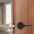 Shield Security Bed/Bath Privacy Door Lever, Flat Straight, Matte Black