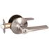 Shield Security Bed/Bath Privacy Door Lever, Flat Straight, Satin Nickel