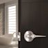 Shield Security Bed/Bath Privacy Door Lever, Flat Straight, Satin Nickel
