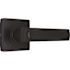 Shield Security Bed/Bath Privacy Door Lever With Square Rose, Matte Black