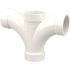 Nibco 2"x 1-1/2"x 1-1/2"x 1-1/2" PVC Dwv Double Fixture All Hub Tee Fitting