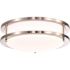 Satco Glamour LED 10" Flush Mount Fixture Brushed NICKEL Cct Select 3k/4k/5k