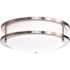 Satco Glamour LED 10" Flush Mount Fixture Brushed NICKEL Cct Select 3k/4k/5k