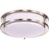 Satco Glamour LED 10" Flush Mount Fixture Brushed NICKEL Cct Select 3k/4k/5k