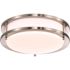 Satco Glamour LED 10" Flush Mount Fixture Brushed NICKEL Cct Select 3k/4k/5k