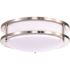 Satco Glamour LED 10" Flush Mount Fixture Brushed NICKEL Cct Select 3k/4k/5k